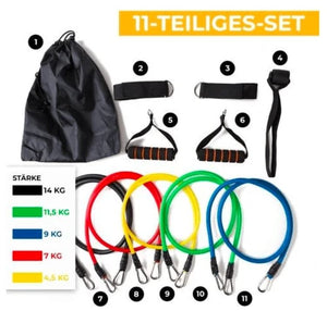 FITNESS SET - 11-TEILIG + GRATIS AUFBEWAHRUNGSTASCHE - lieblingsladen.co